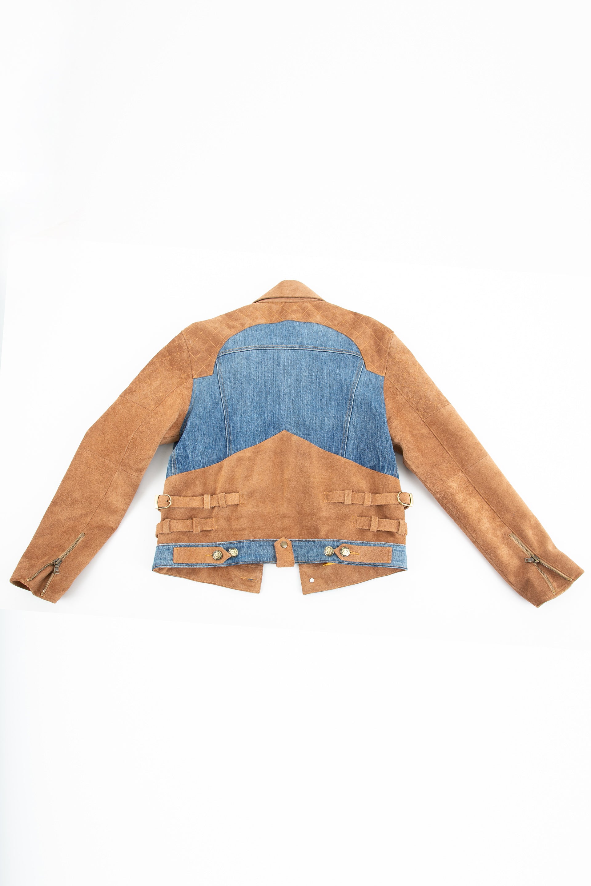 Backside of 18 karat suede jacket