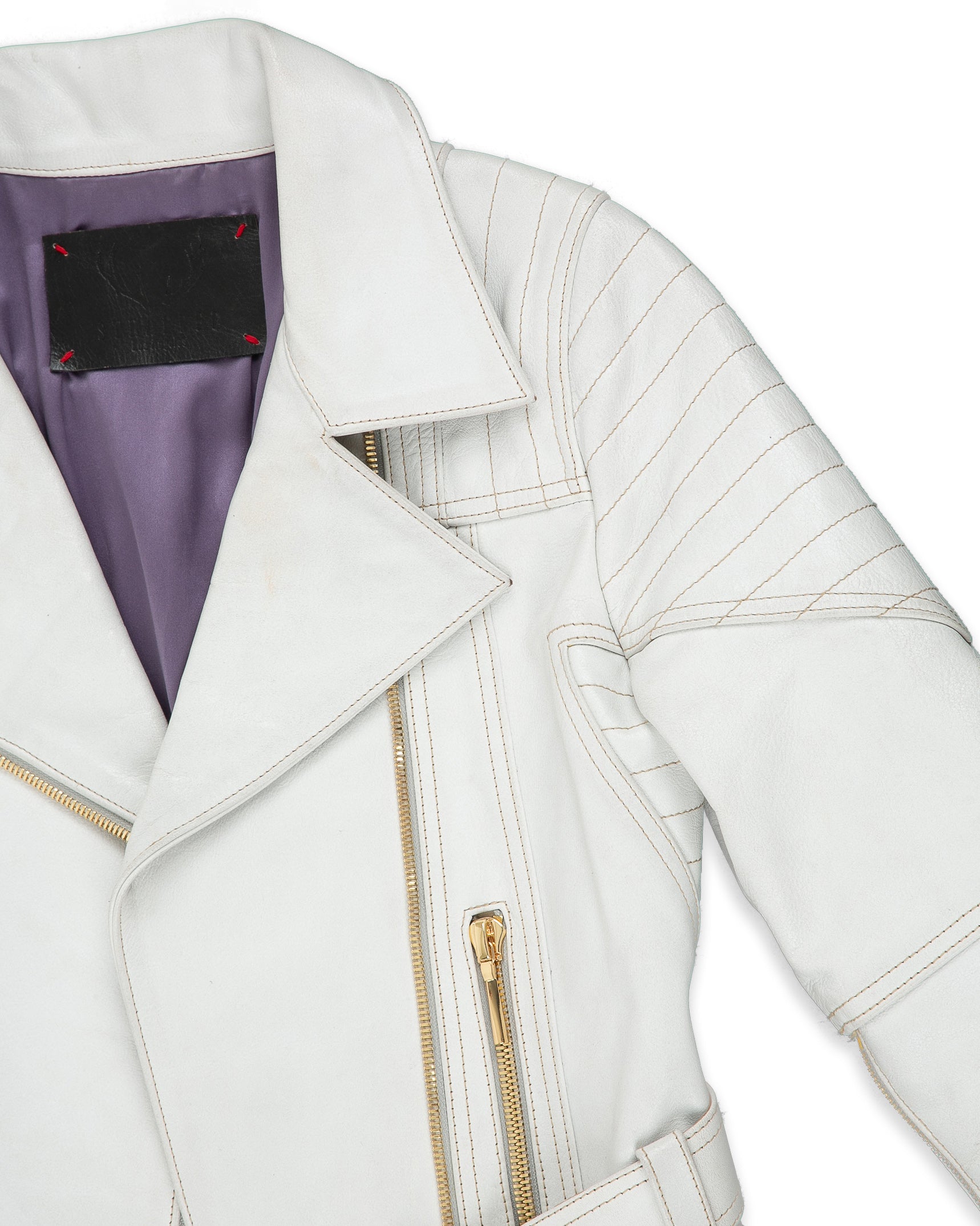 Close up front of Prince leather jacket