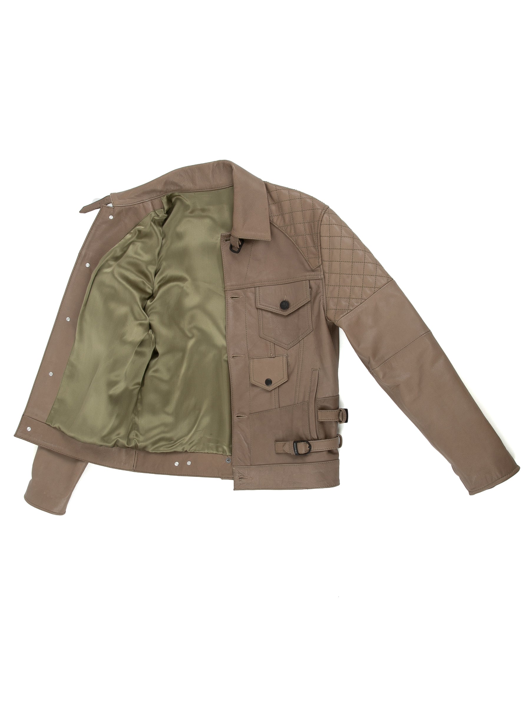 Inside of Grindstone leather jacket