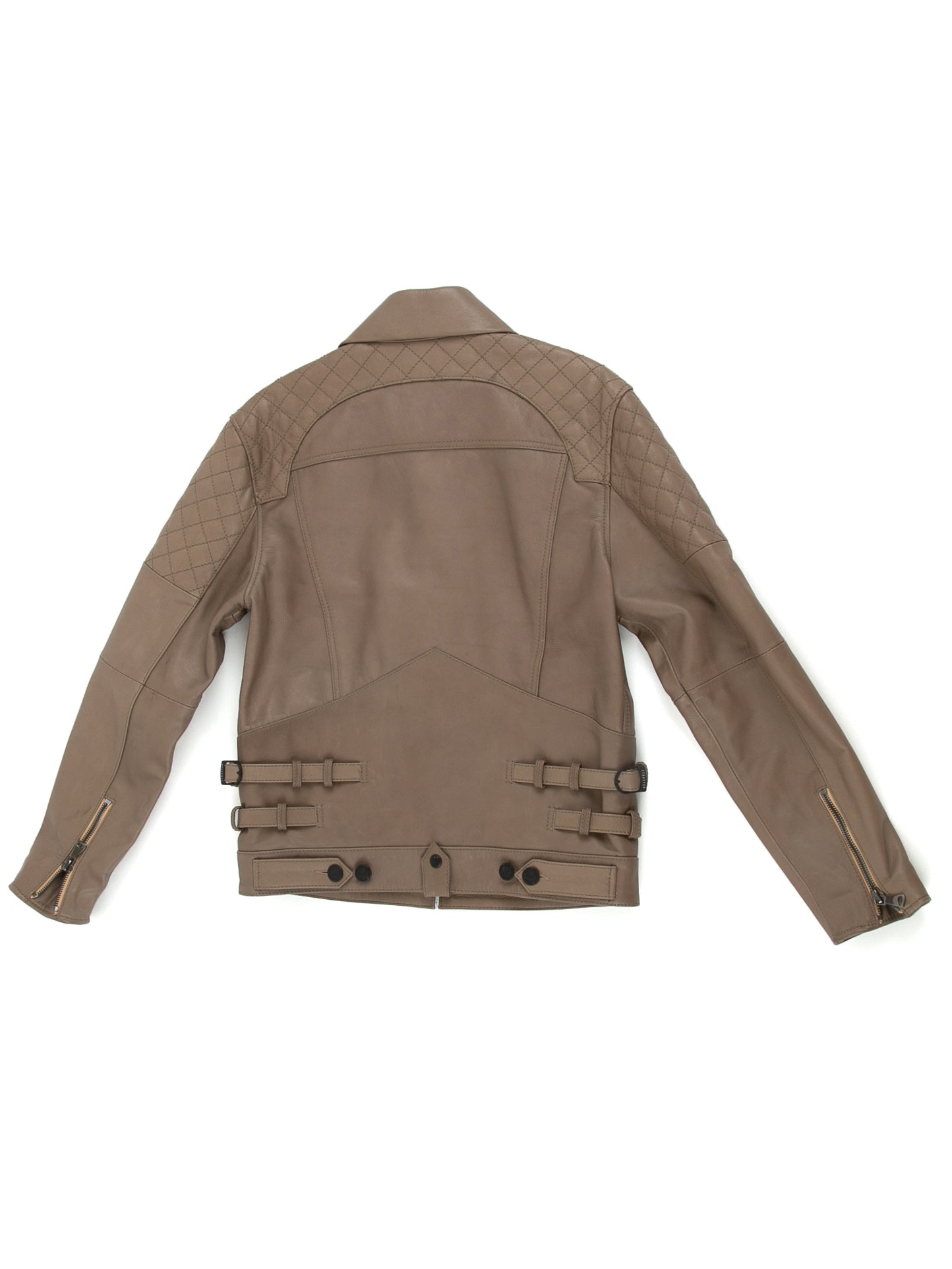 Backside of Grindstone leather jacket