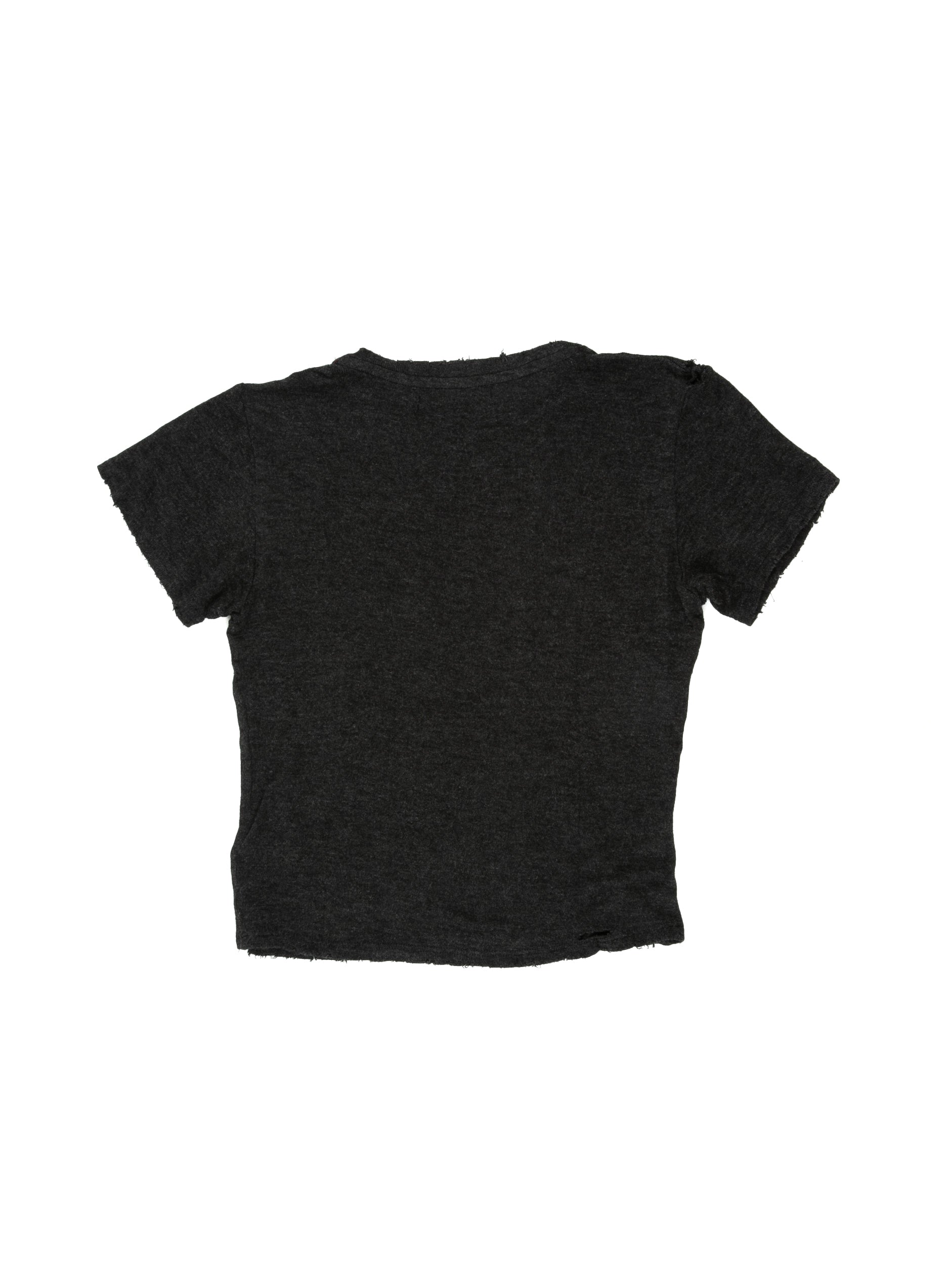 Back of Boxy Tee in Charcoal
