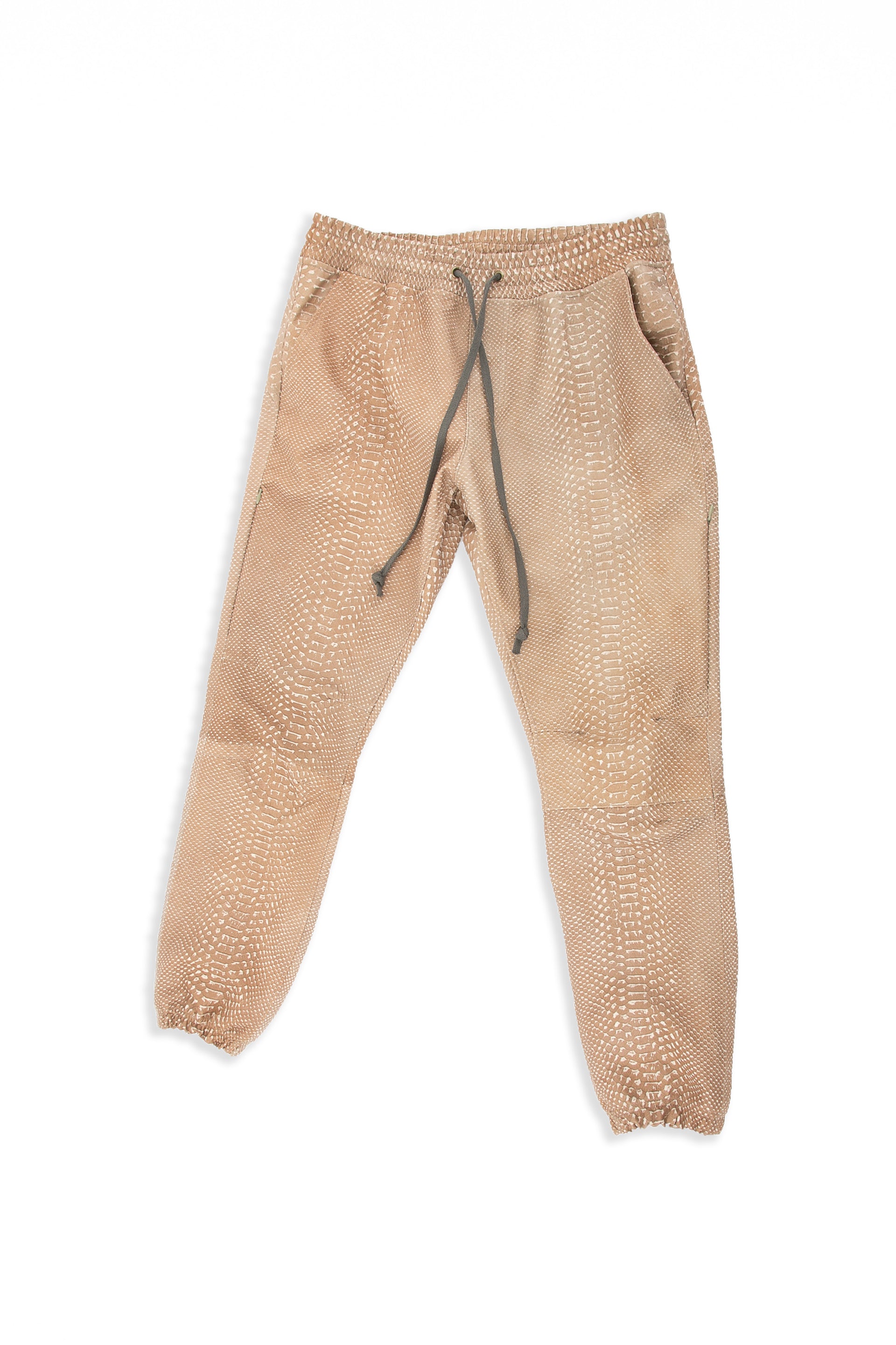 Front of Snakeskin Jogger in Tan